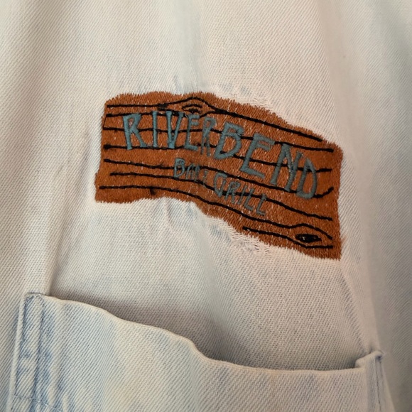 Lot of 2 Chambray Shirts – Men’s XL – Distressed / Workwear / Worn-In - Picture 6 of 15